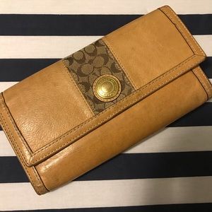 Tan coach wallet